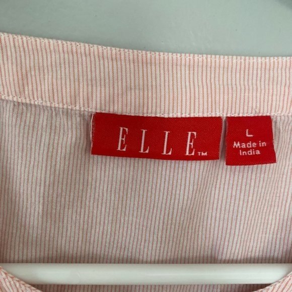 Elle pin striped embroidered lace tank Large - Picture 3 of 9